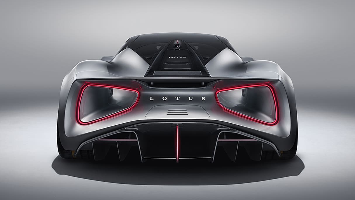 The LED tail-light signature was designed to resemble afterburners on a fighter jet.