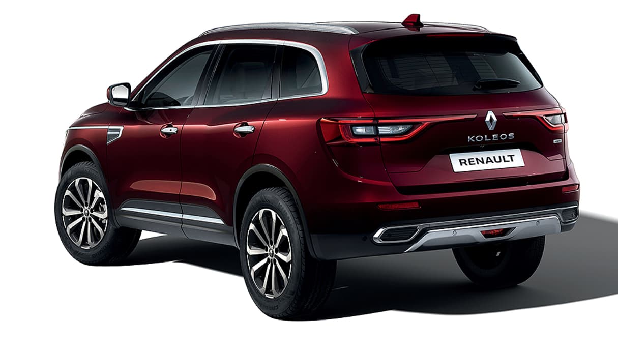 The rear-end of the updated Koleos features new chrome trim pieces and a larger skid plate.