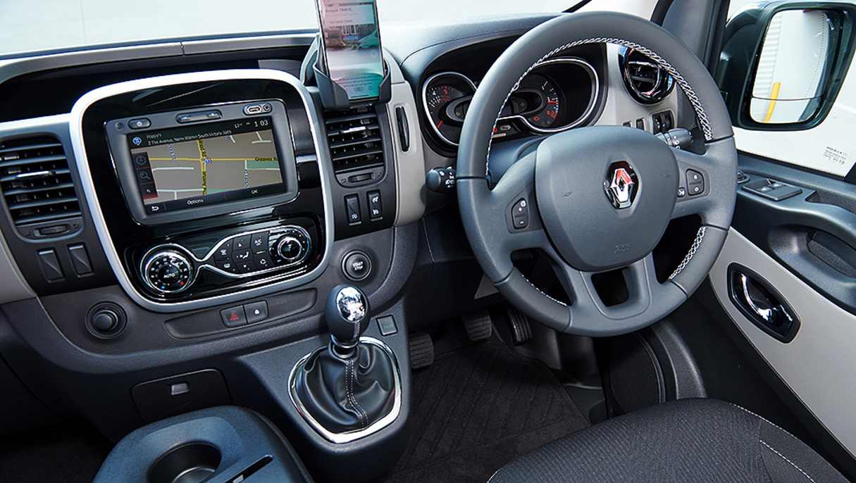 Inside, the Trafic Formula Edition is distinguished by chrome accents and dark cloth upholstery.