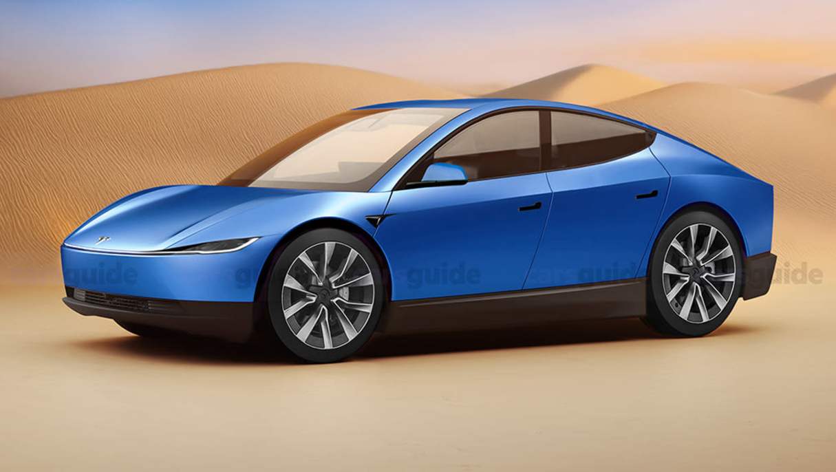 2025 Tesla Model 2 render (Thanos Pappas)
