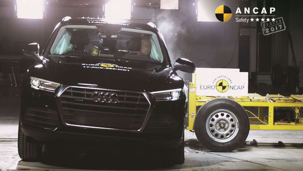 The Q5 received top marks for the side impact test.