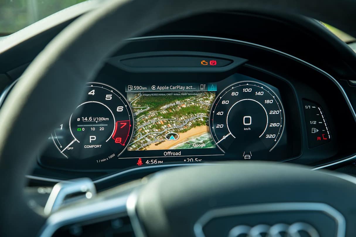 Audi's ‘Virtual Cockpit’ is still one of the most aesthetically pleasing and customisable digital instrument systems on the market. (Image: Tom White)