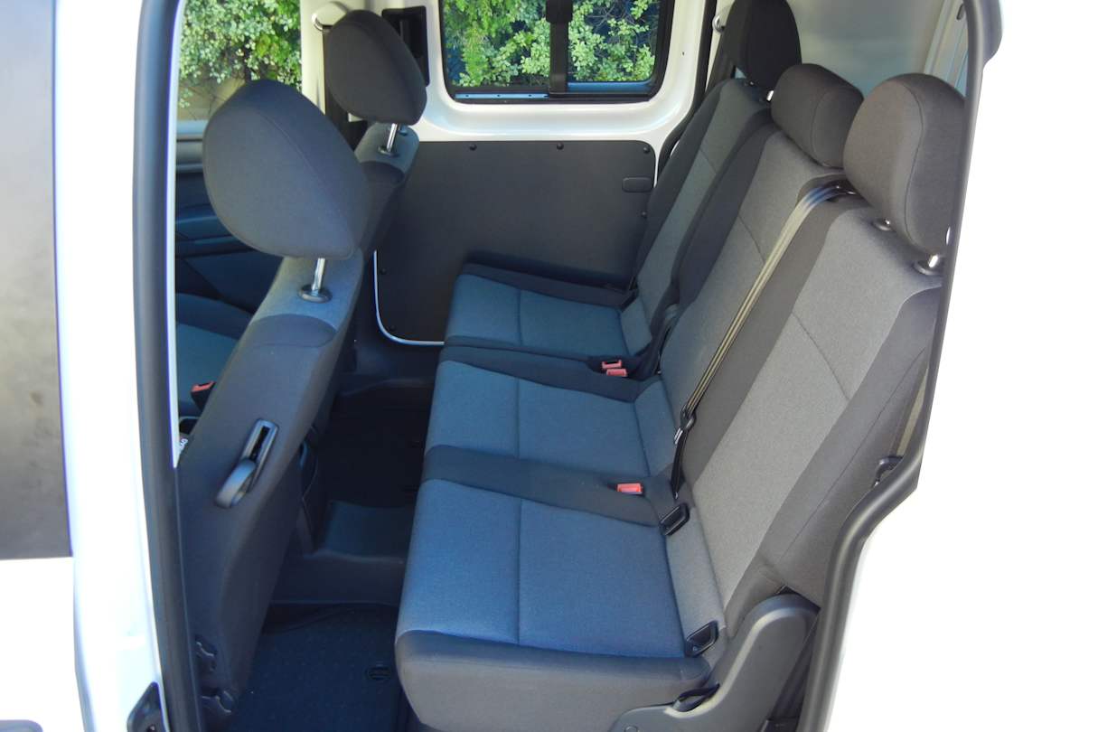 It can seat five, but the Caddy is perhaps best as a four-seater.