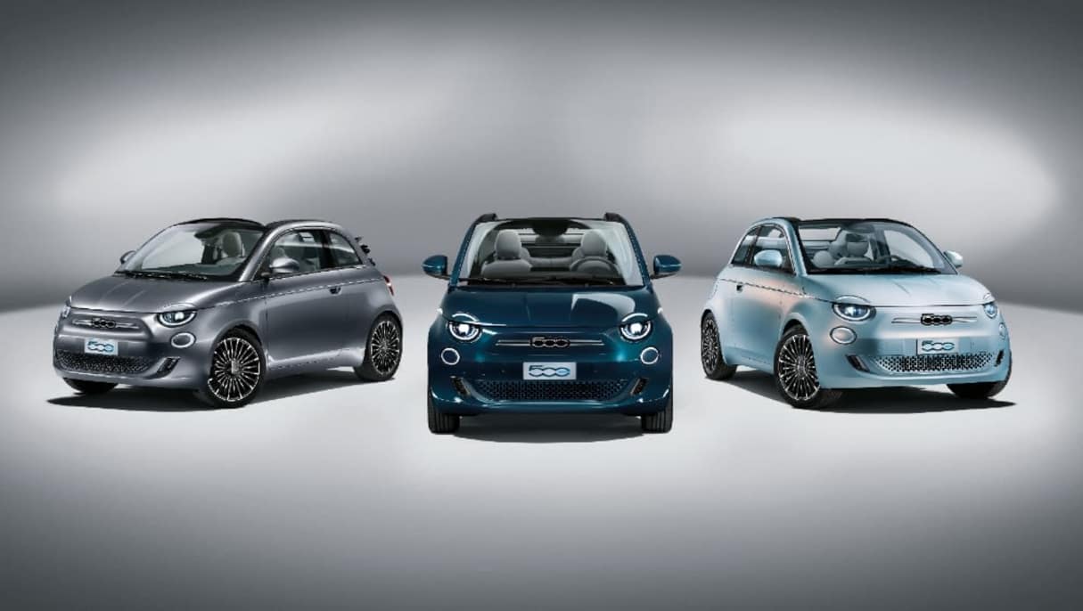 The Fiat 500e range.