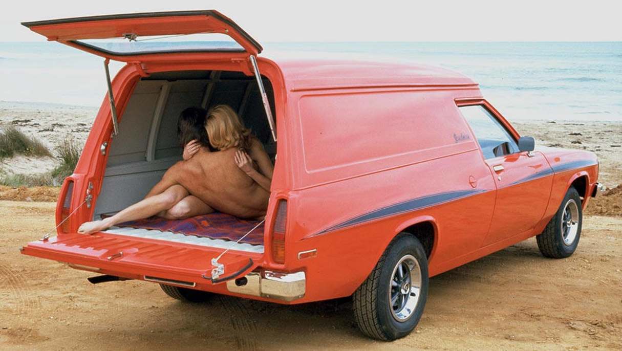 Holden Sandman publicity photo from the 1970s. Picture: Supplied.