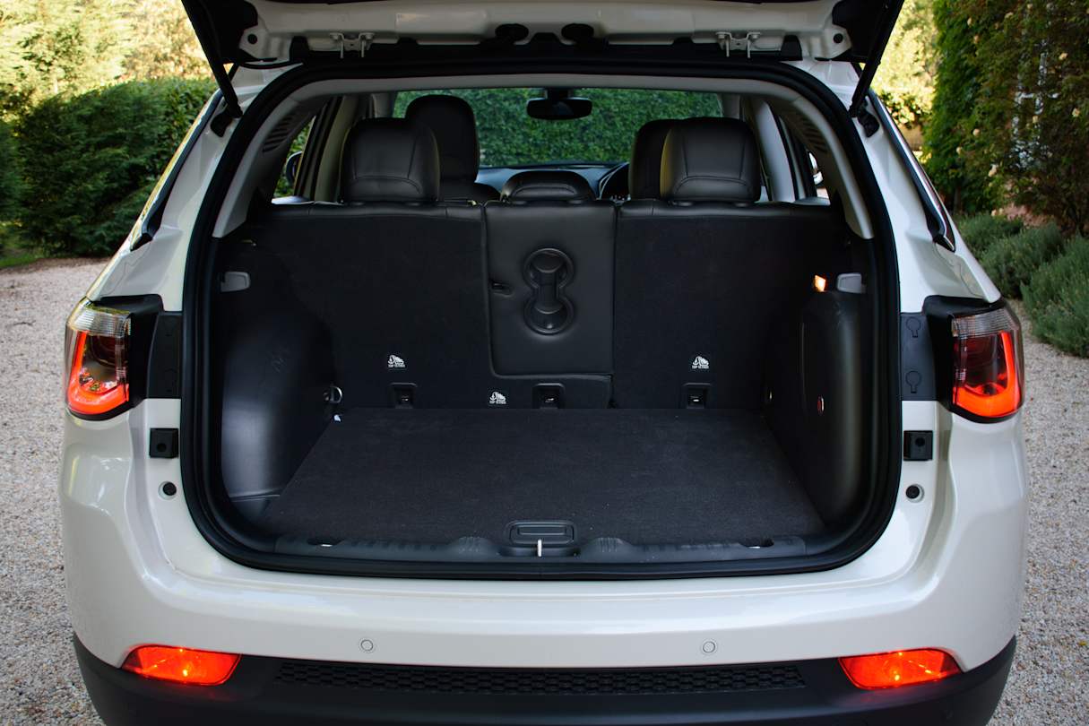 With the seats up, the Compass has one of the largest boots in the segment. (image credit: Tom White)