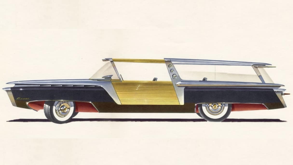 The ~1958 Kaiser Granada wagon concept. I'd drive one.