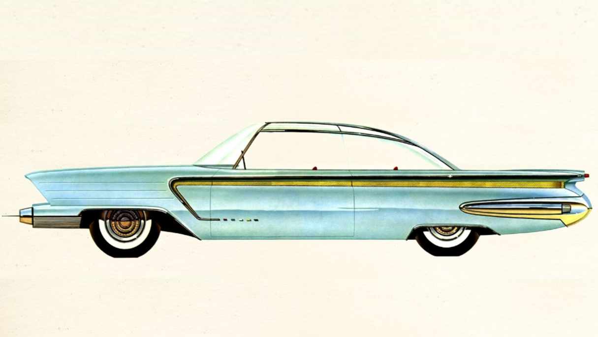 The ~1958 Kaiser Pele sedan concept, an impala competitor?