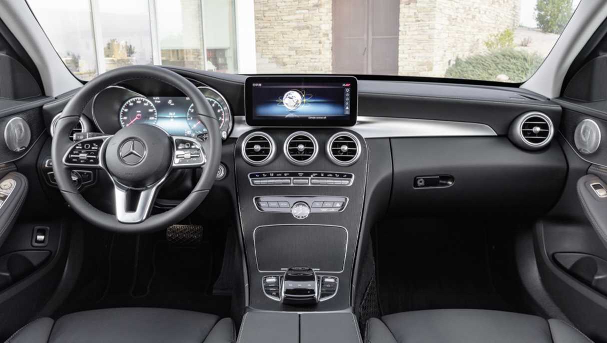 Inside, the new C-Class has pulled tech from the S-Class.