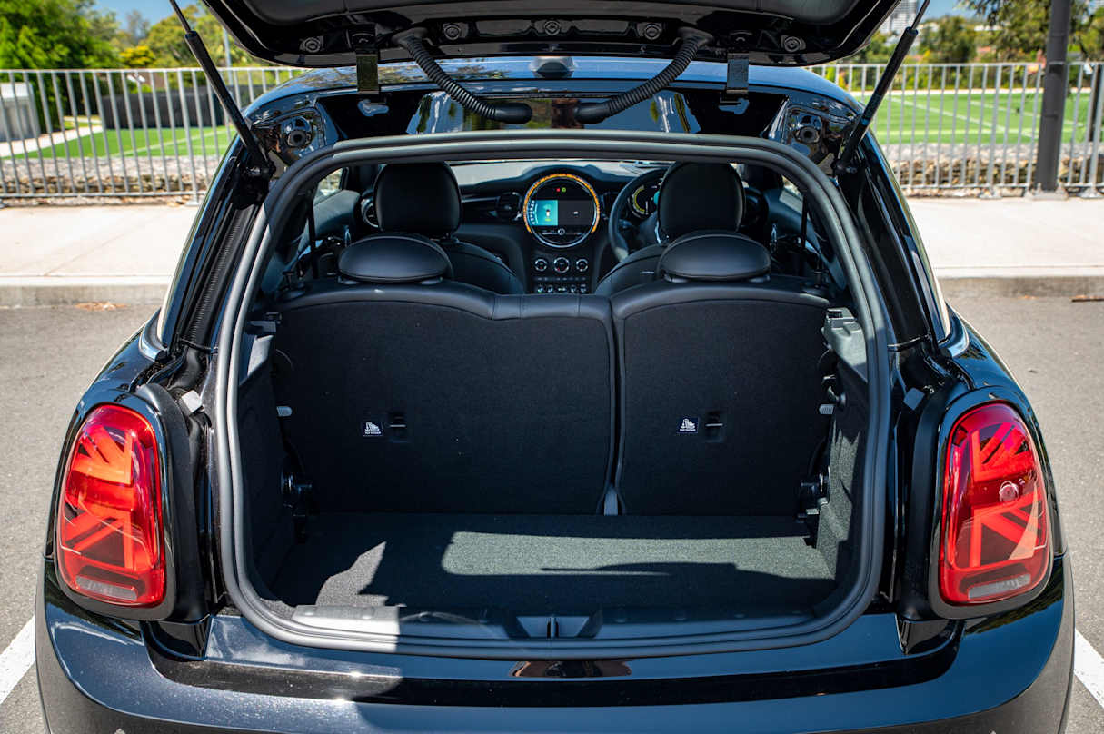 The Mini has hardly any boot space. (Image: Tom White)