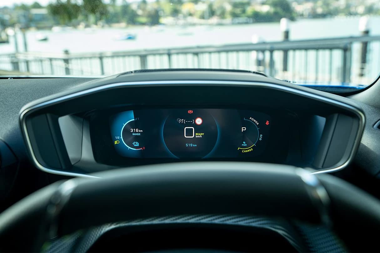 The e-2008 can accept a maximum DC charge rate of 100kW, allowing a fast-charge time from 0-80 per cent in just 30 minutes. (Image: Tom White)