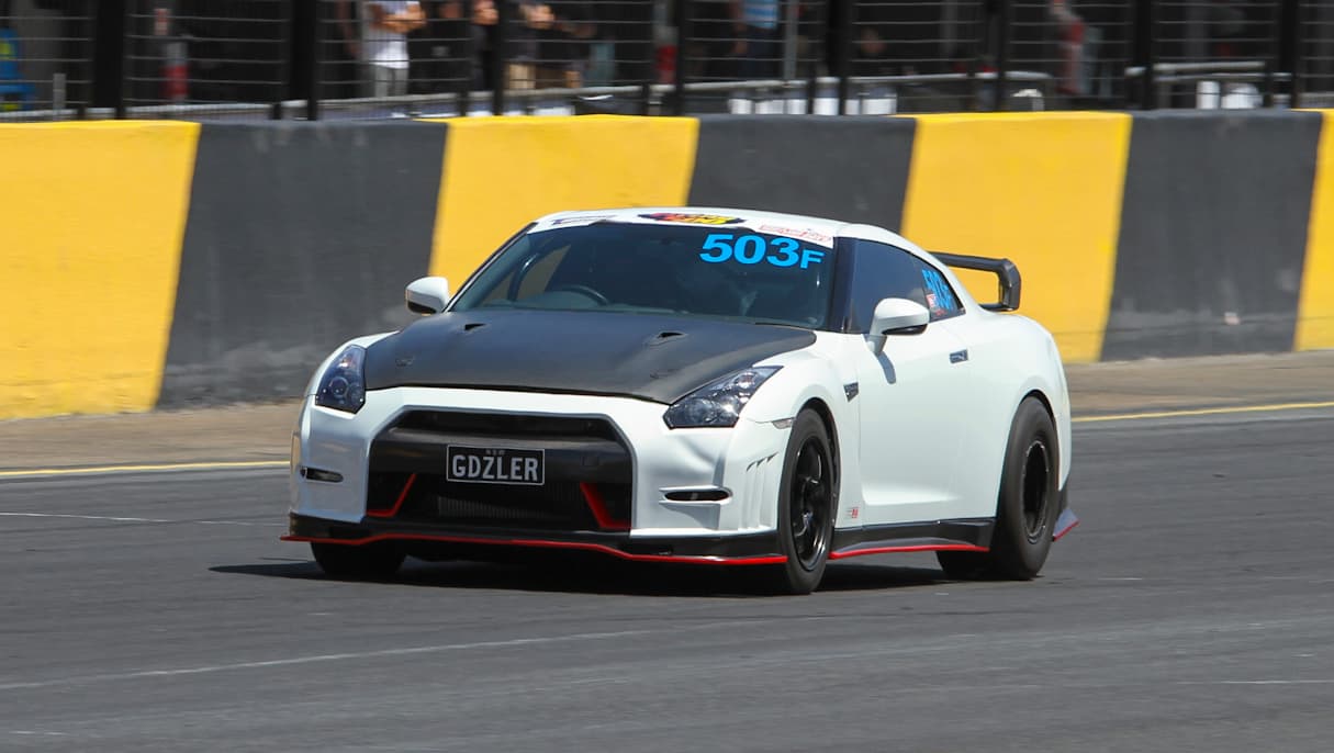 This decidedly-not-stock R35 reached a whopping 269kp/h in under 500 meters. (image credit: World Time Attack)
