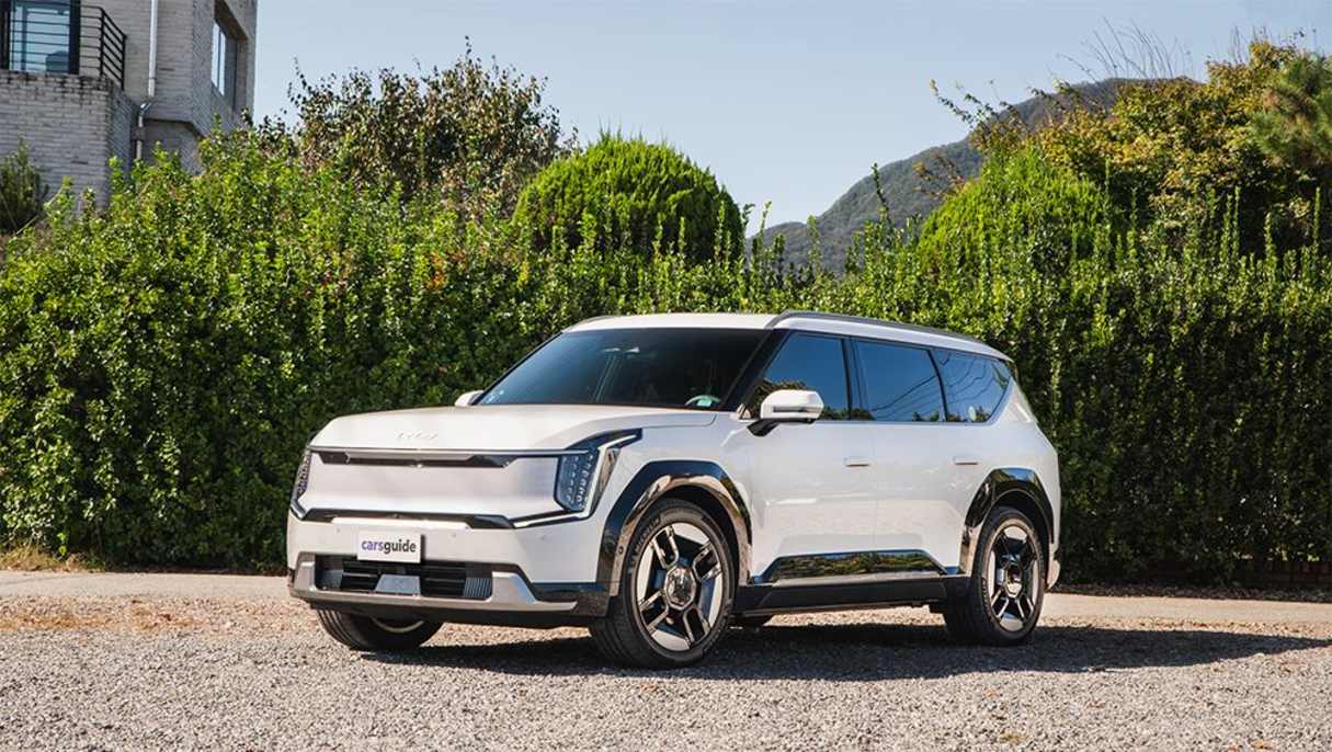 The current flagship in the EV9 range, the GT-Line, lists at 1,000, with a GT to start north of that. (Image: Tom White)