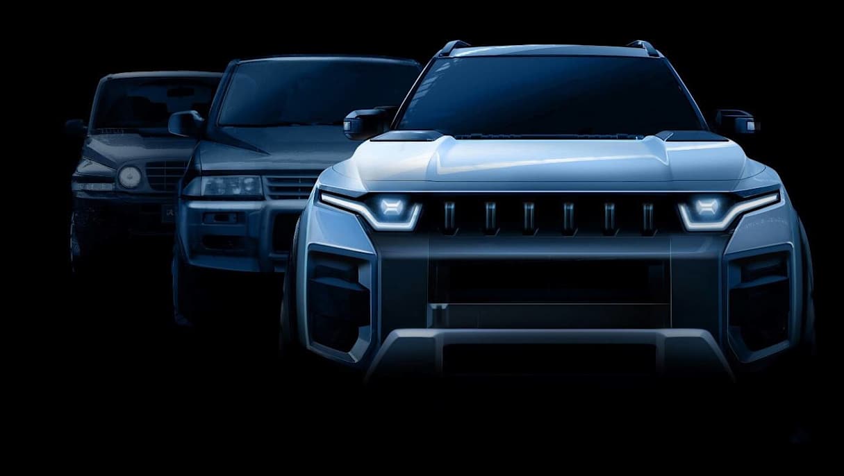 SsangYong has used this J100 concept teaser image on social media to suggest the idea of an electrified Musso.