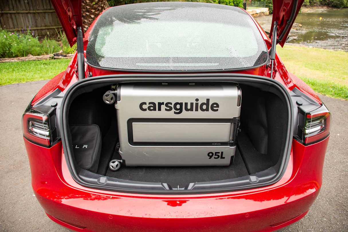 To fit the whole CarsGuide demo luggage the large under-floor storage area was needed.