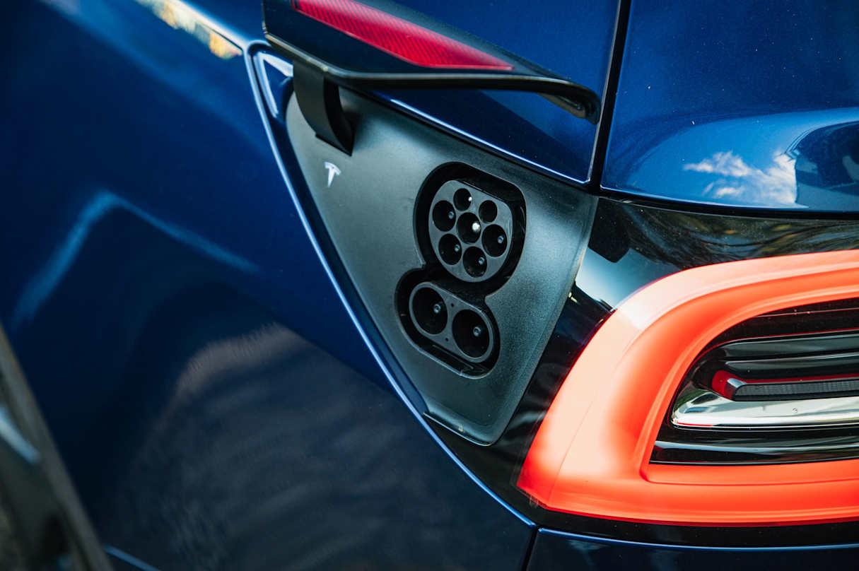 Expect a charge time close to half an hour (from 10 - 80 percent) on DC, which is roughly what I experienced on my charge session on a 120kW Tesla Supercharger. (Image: Tom White)