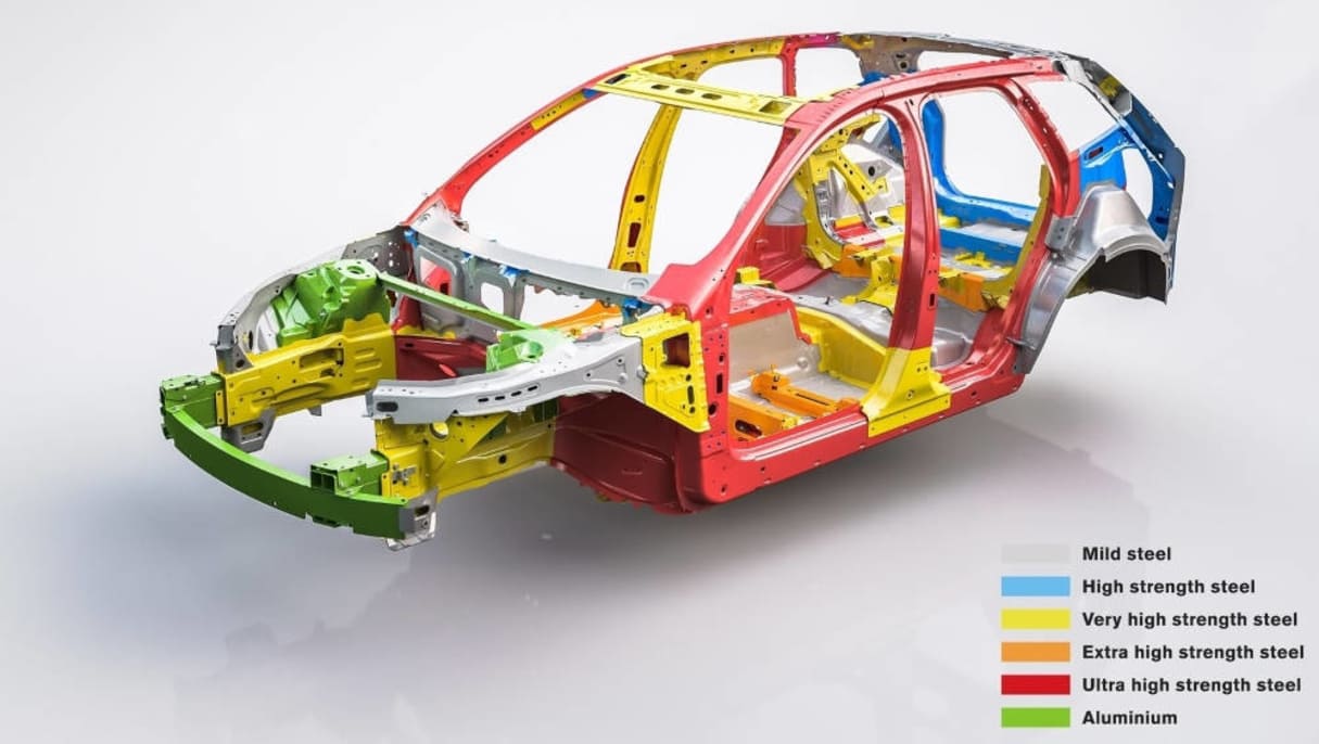 Ultra high strength steel is used in the XC60 to keep the passenger compartment intact in the event of an impact.