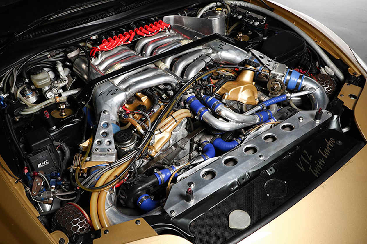 The 1GZ-FE 5L V12 is from a Century with the addition of two turbos. (image credit: Top Gear)
