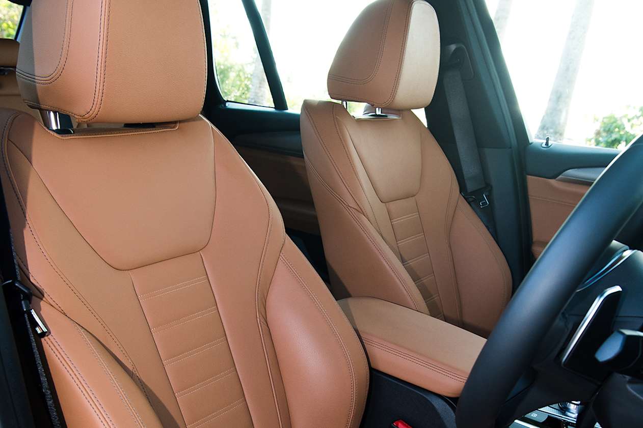 Step up to either the 30i or 30d, and you'll add full leather seats.