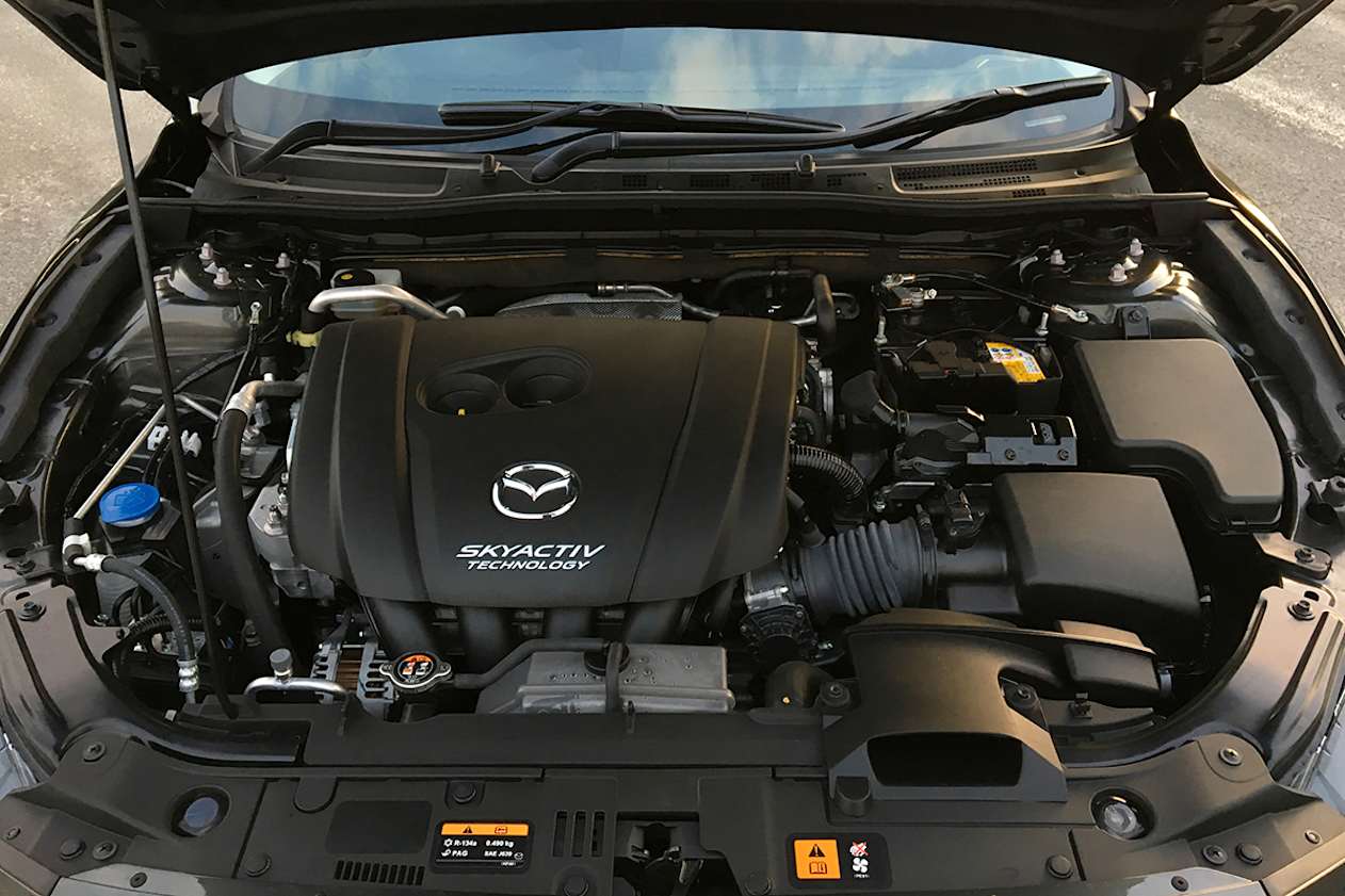 SP25 models run the 2.5-litre SkyActiv, with 138kW/250Nm. (Image credit: Peter Anderson)
