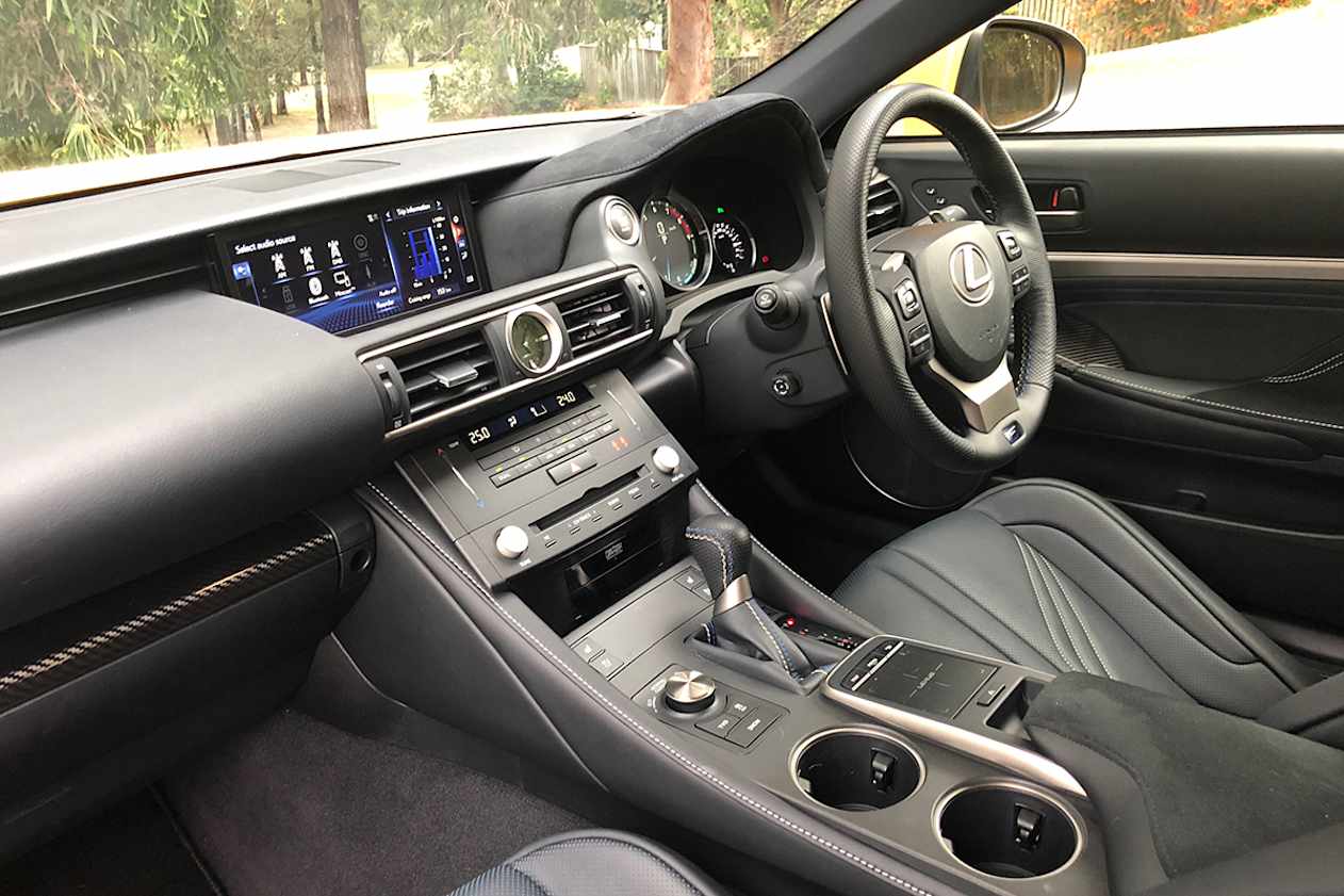 Climb inside, and you&#039;ll find a quality - if slightly dated interior. (RC F pictured) (image: Andrew Chesterton)