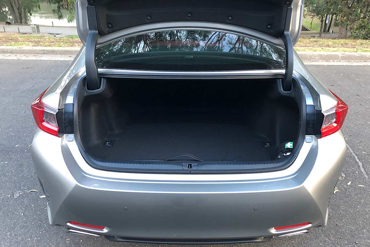 The boot opens to reveal a fixed 423 litres of space. (RC350 pictured) (image: Andrew Chesterton)