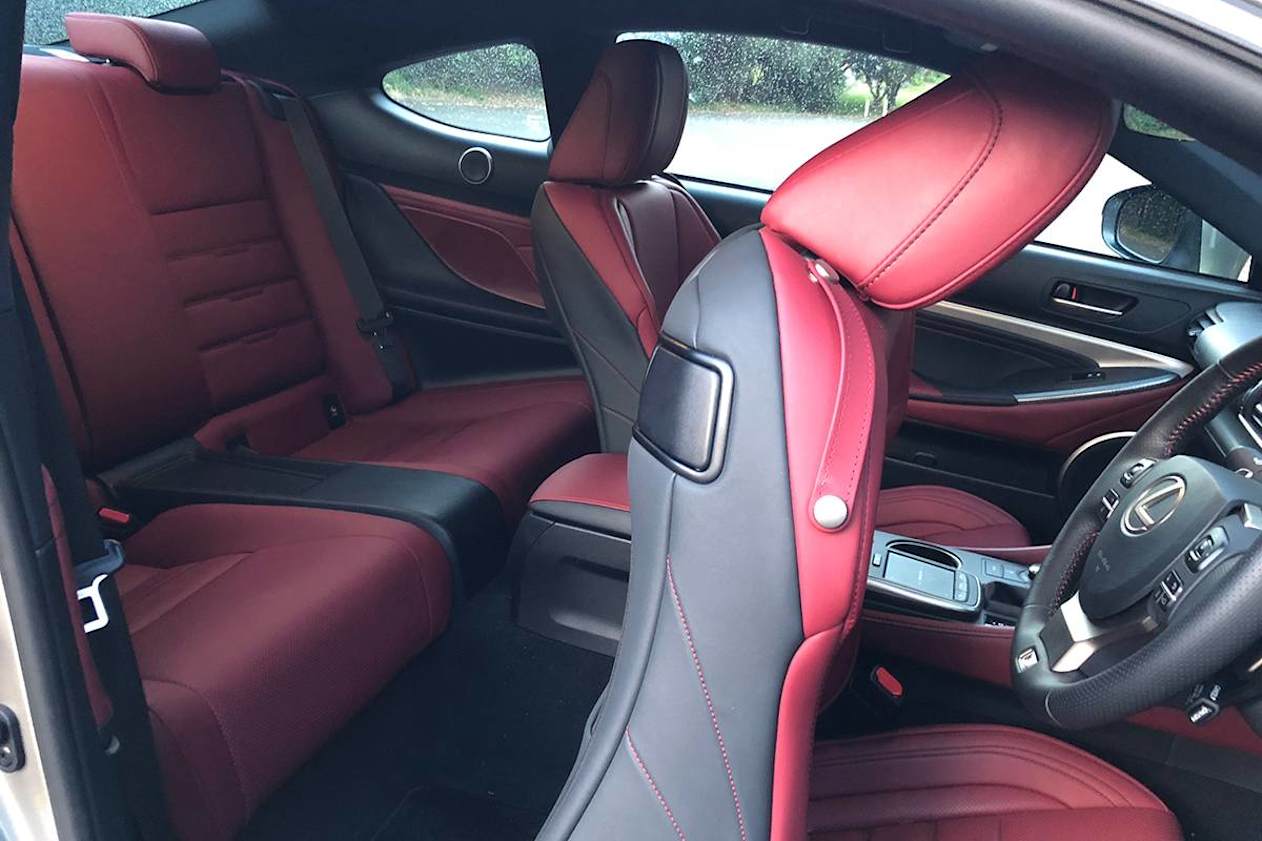 Deep cut-outs in the rear of the front seats mean more room for your legs. (RC350 pictured) (image: Andrew Chesterton)