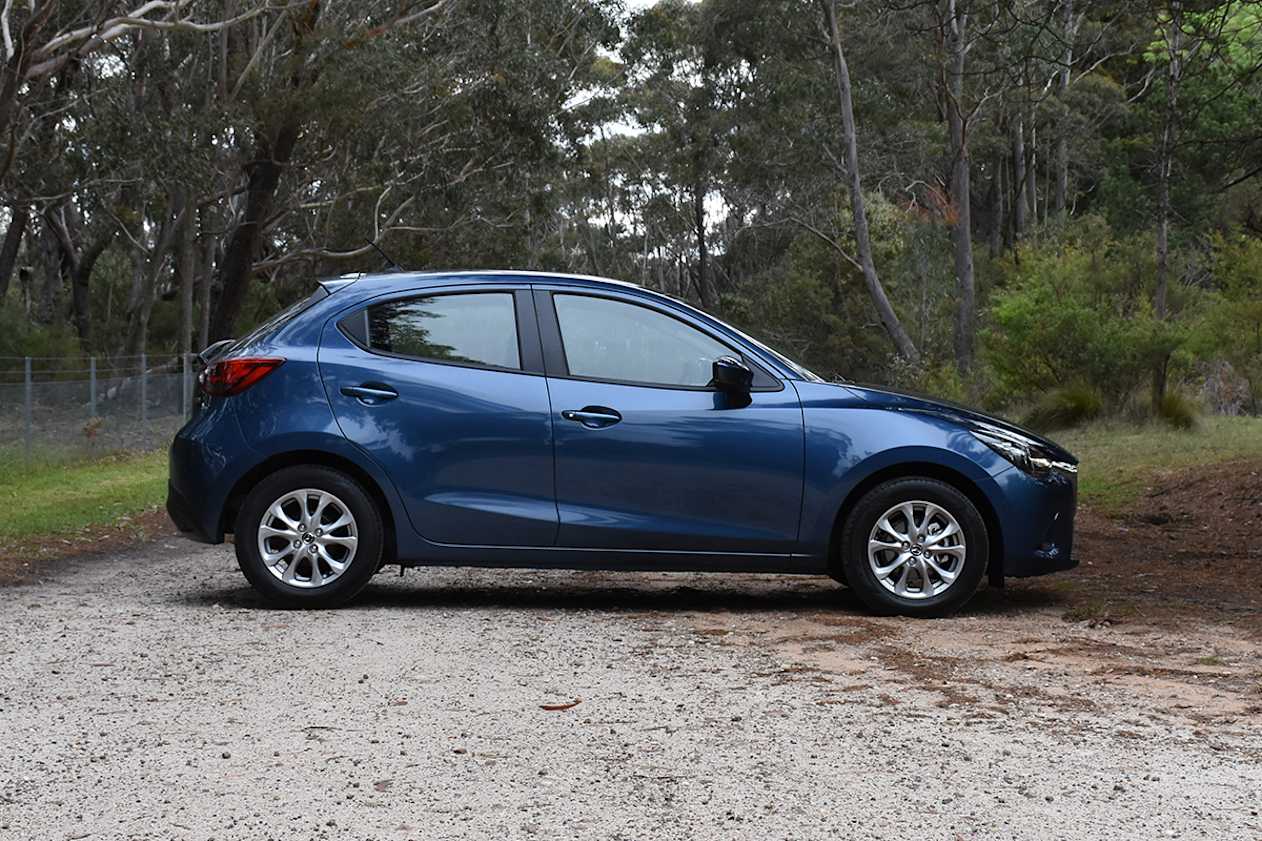 The 2 forgoes the boxy, upright shapes typified in the segment by the Honda Jazz and instead shoots for a sleeker, more traditional hatchback shape.