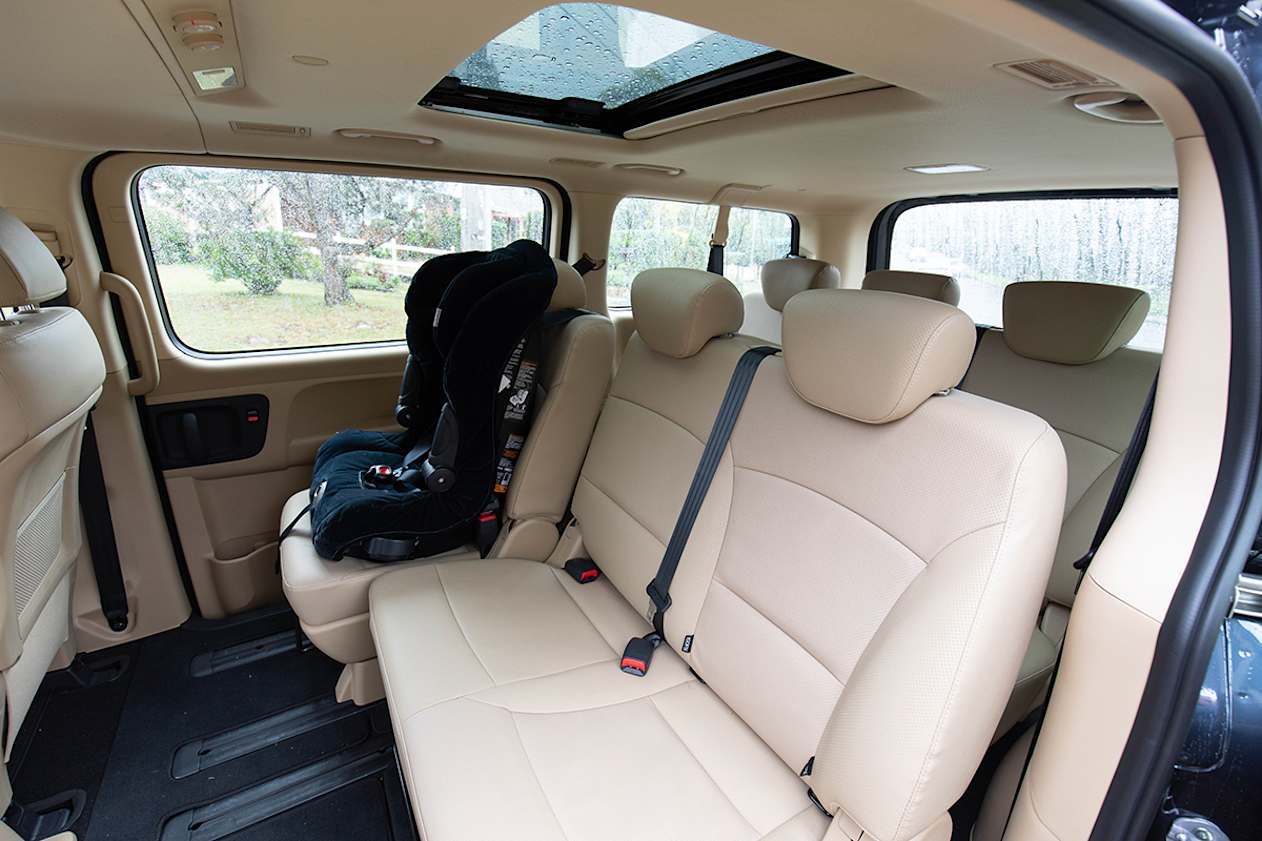 In the second row there is plenty of room for fully grown adults.