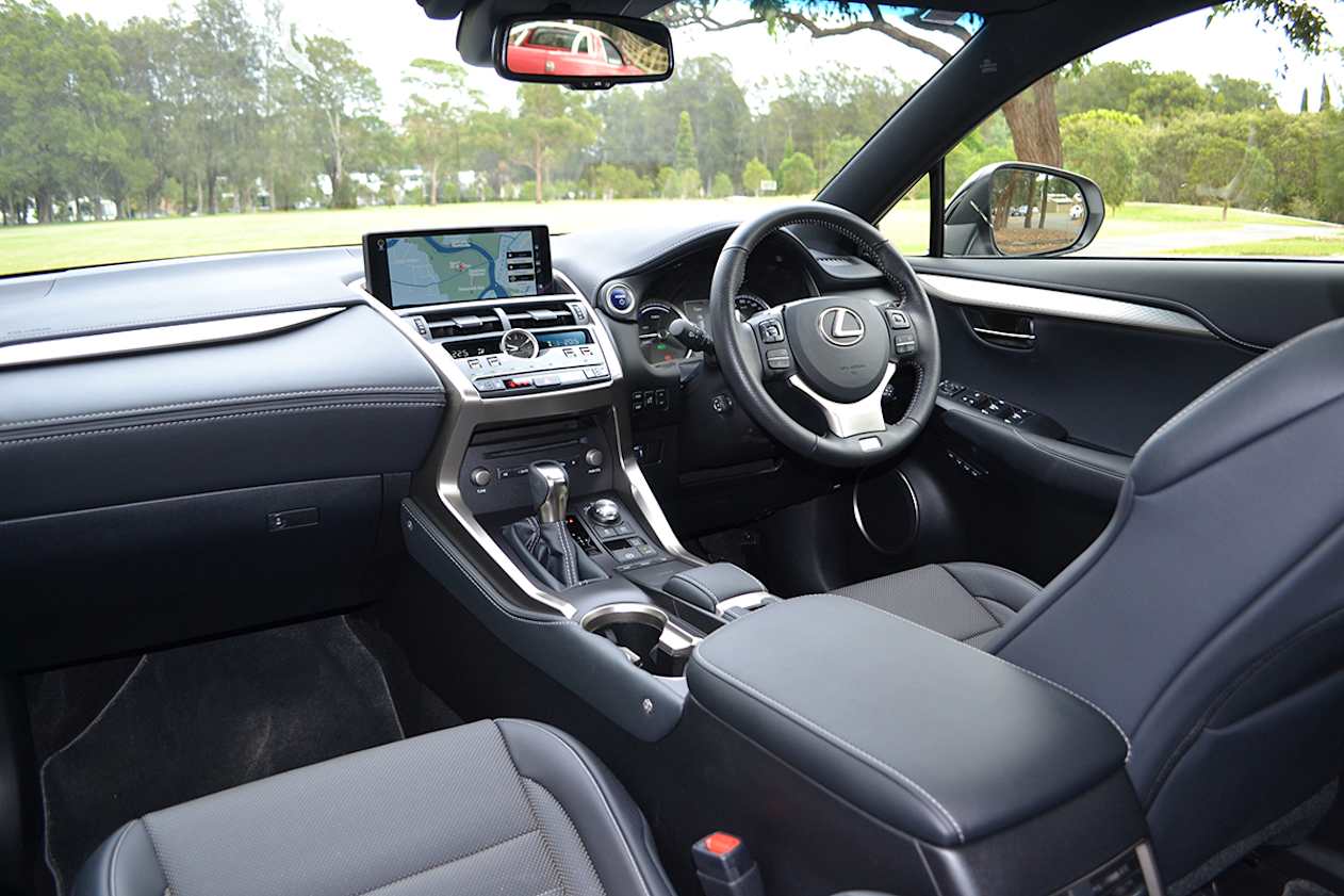 The NX300h F Sport comes standard with a 10.3-inch display with sat nav. (image credit: Richard Berry)