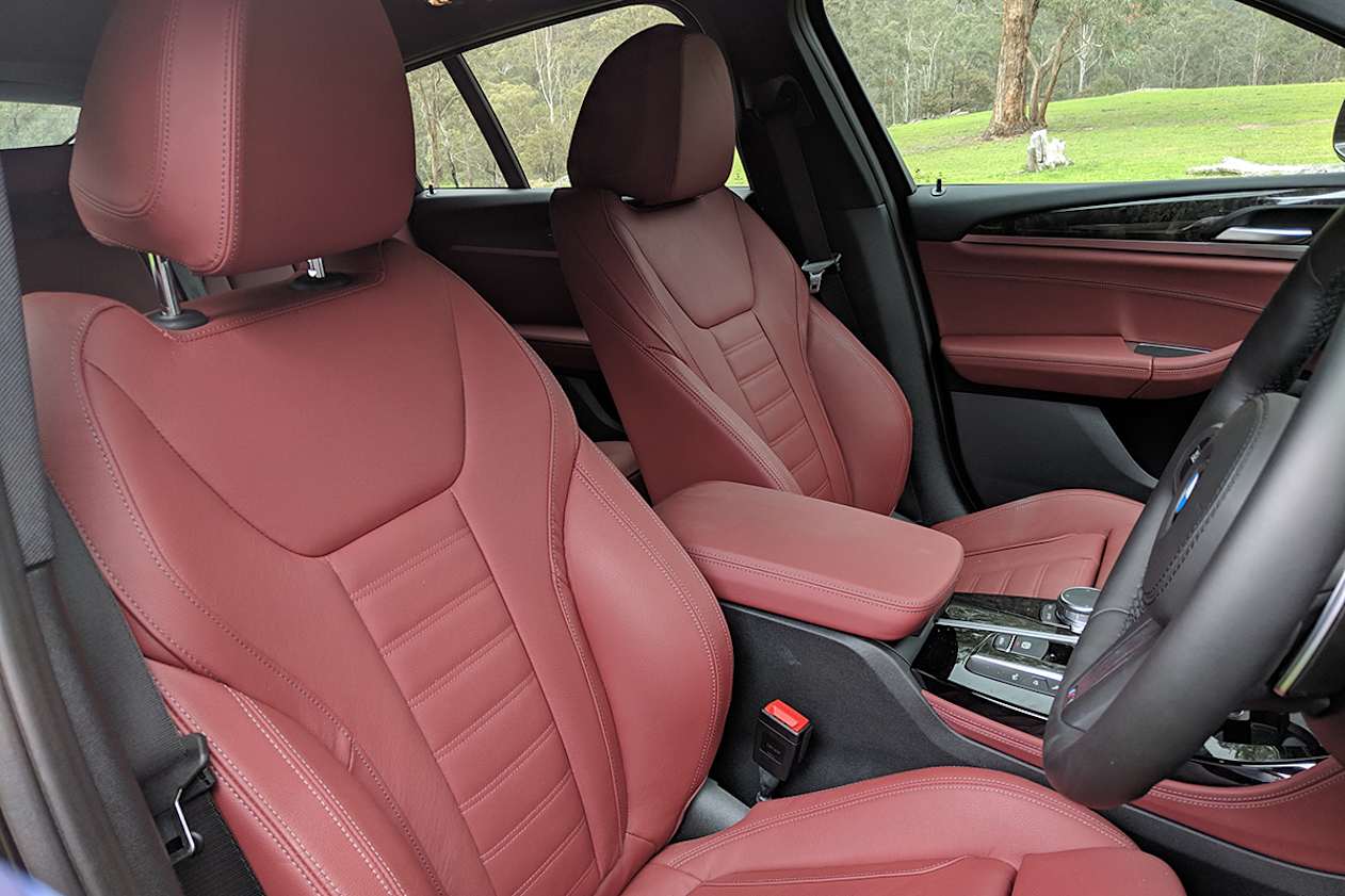 BMW X4 20d front seats.