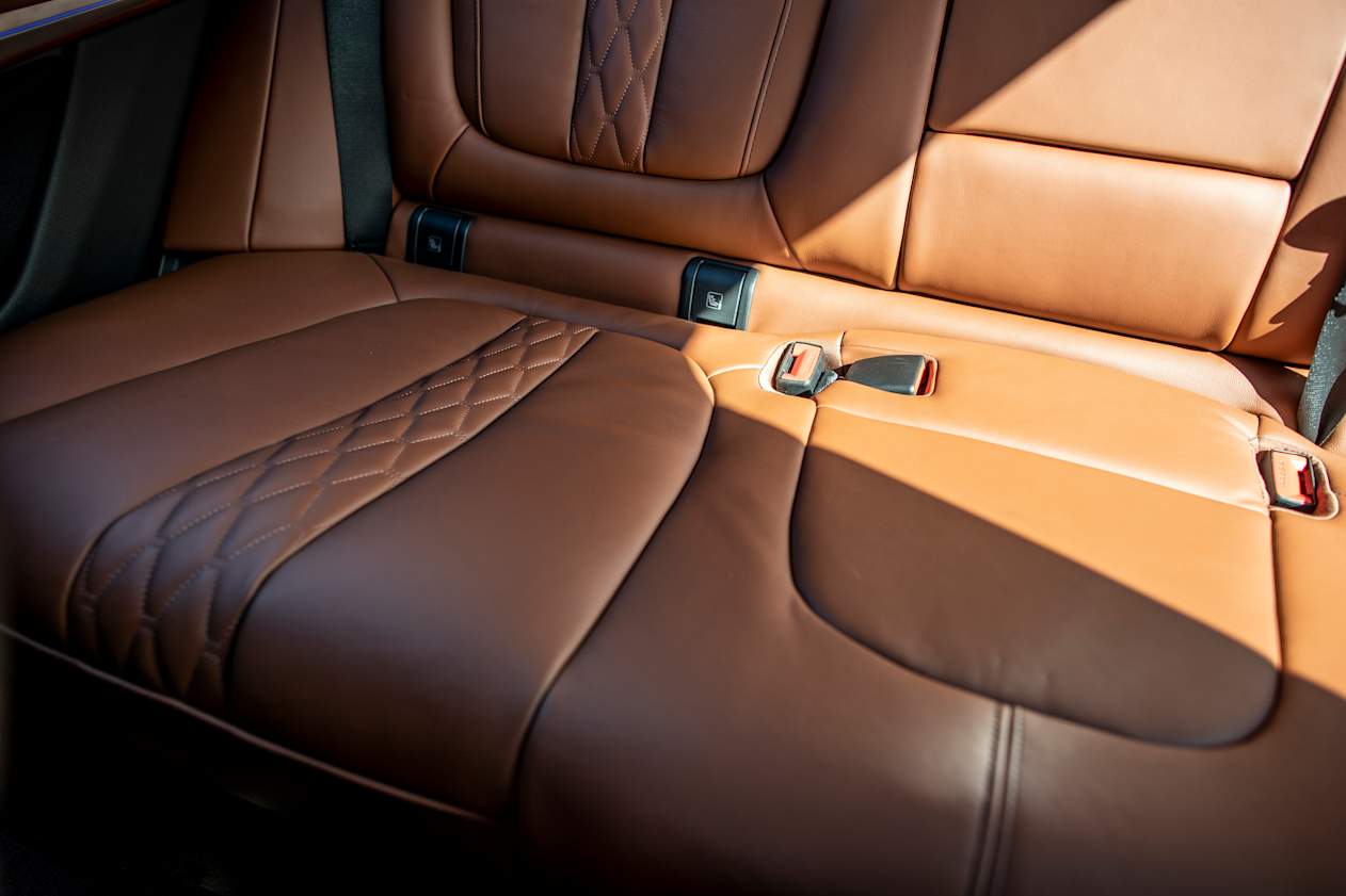 The optional merino leather is part of the Indulgence Package.