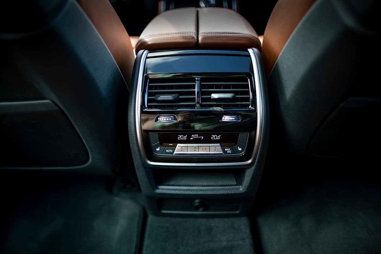 The X5's second row can be optioned with heated seats.