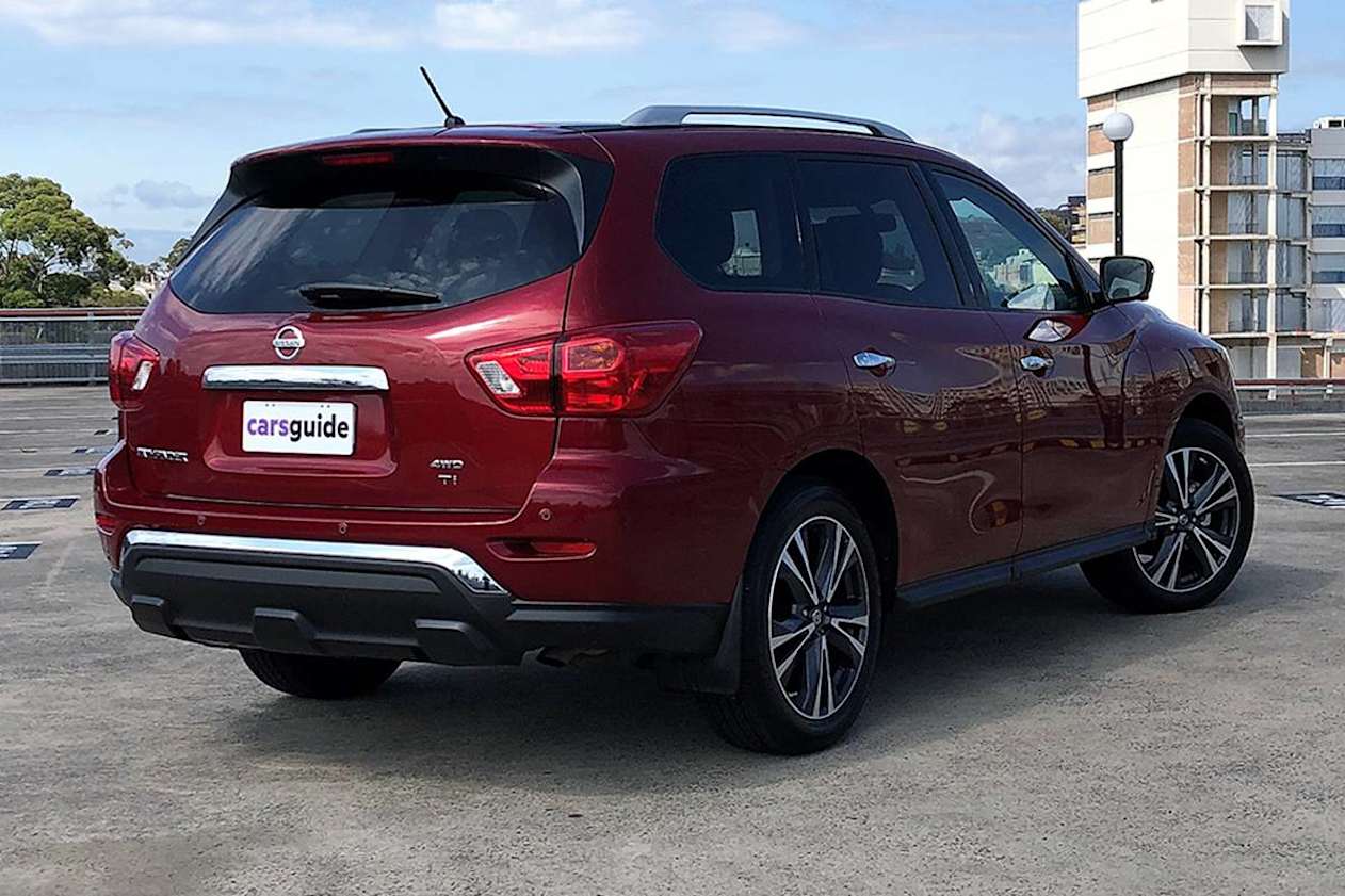 The Pathfinder Ti grade is priciest in the range, and it comes in three forms: front-wheel-drive, four-wheel-drive, and a hybrid.