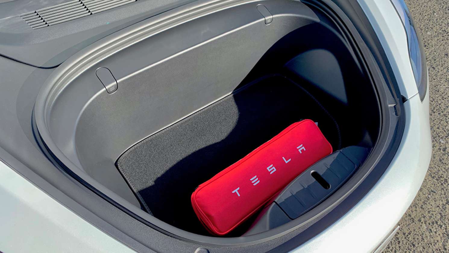 There&#039;s also the &#039;frunk&#039; (front trunk) which is large enough to house some backpacks or shopping bags. (image: Matt Campbell)