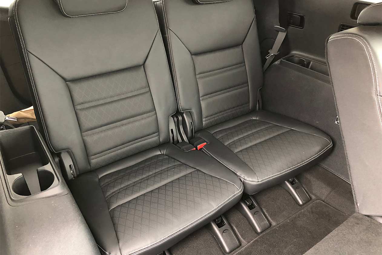 The third row is tight and a bit tricky to reach without a tumble function for 60/40 split of the middle row. (image credit: Peter Anderson)