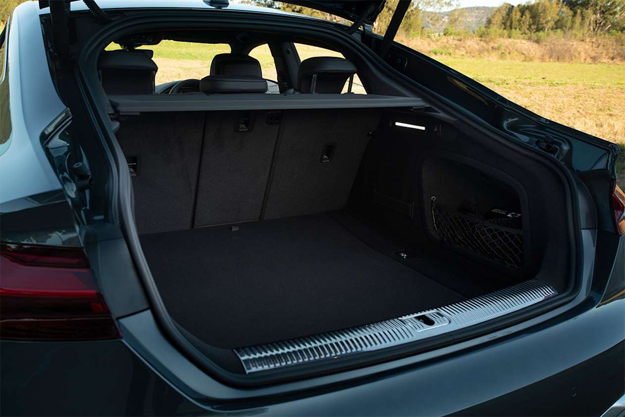 In the Sportback, boot space is rated at 480 litres. (45 TFSI Sportback variant pictured)