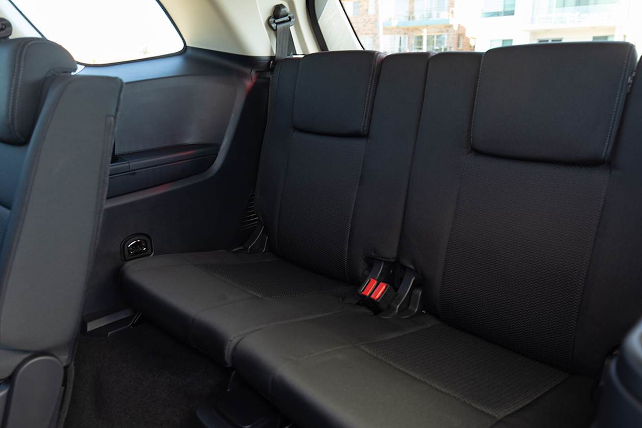 The third row was tight even for me, but you can move the second row forward to distribute the space more evenly between the two rows. (image: Dean McCartney)