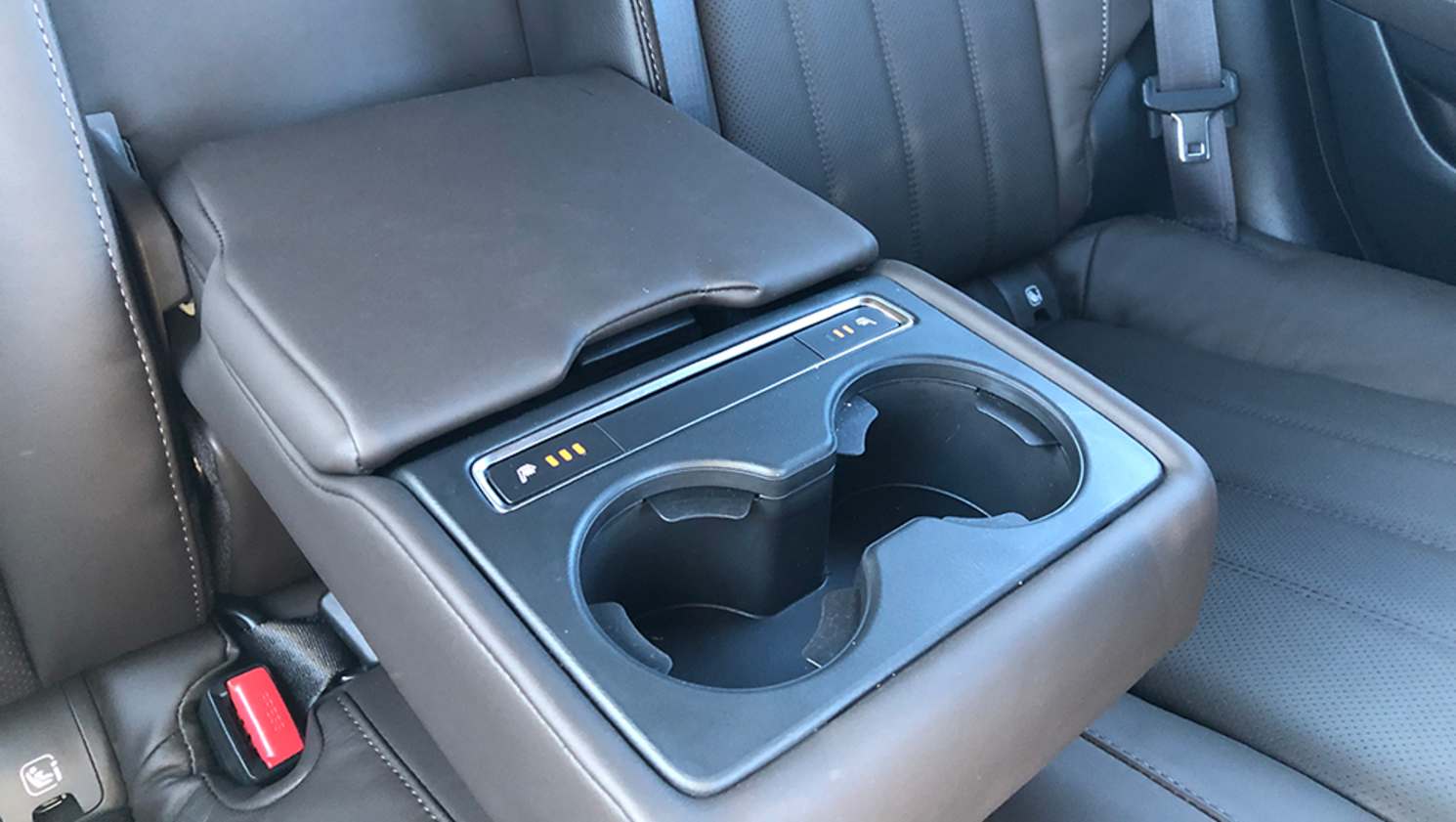 Cabin storage is good, with two cup holders in the second row and another two up front. (image: Richard Berry)