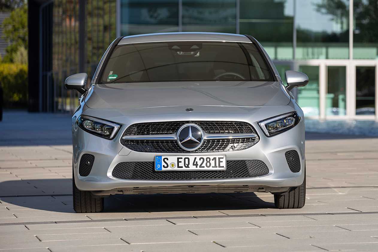 Mercedes’ press material doesn’t state capacity figures for the A 250 e hatch and sedan, but the difference is said to be minimal. (sedan pictured)