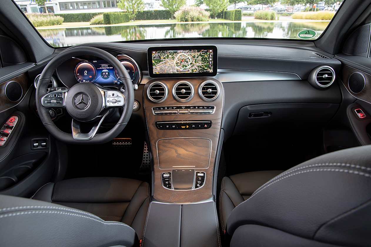 The GLC 300 e SUV uses the same drivetrain elements as the C and E sedans it shares its platform with, but adds 4Matic all-wheel drive.