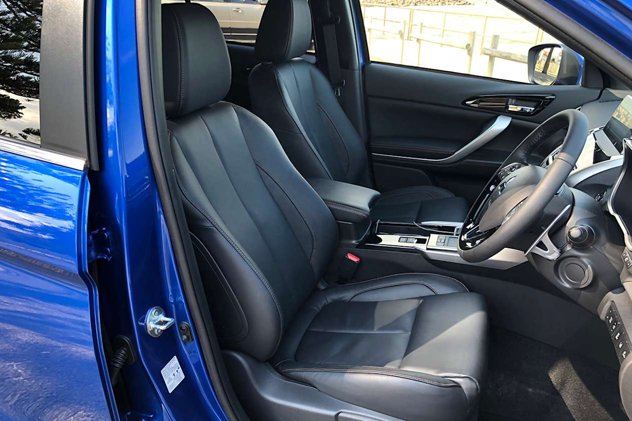 Inside is much calmer, with the Exceed scoring new front trims and lighting for MY20. (image: Peter Anderson)