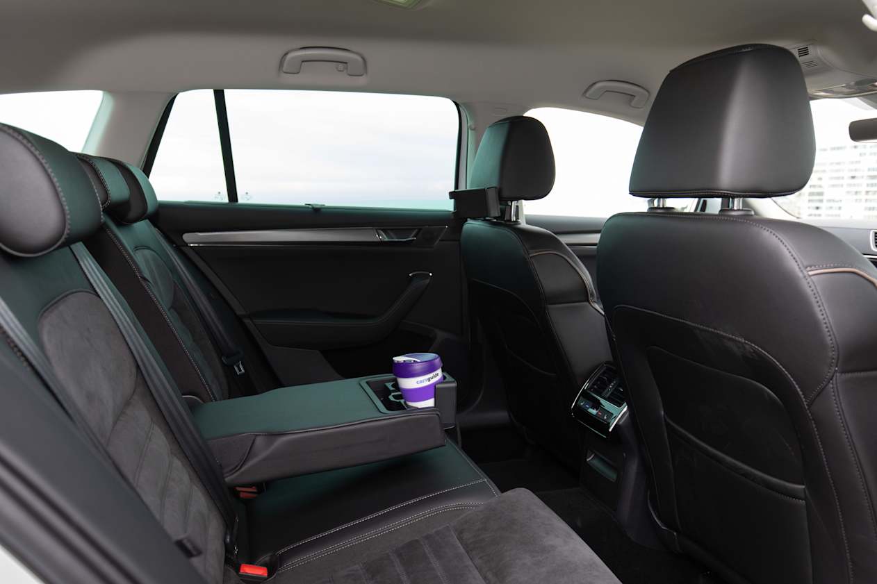 Rear passengers have lots of leg space in the Superb Scout wagon.