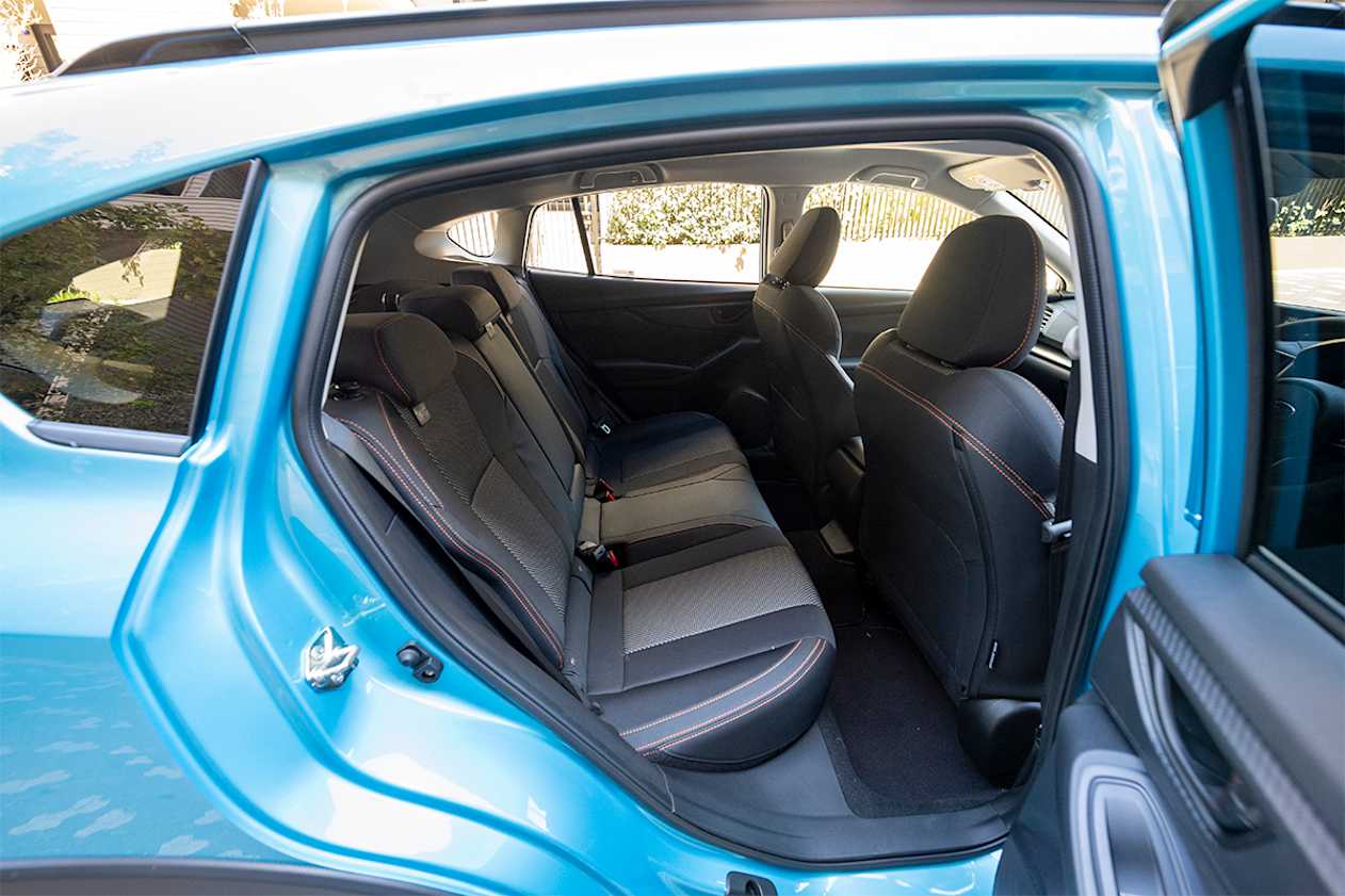 The dark-tinted rear windows are a welcome feature of the XV.