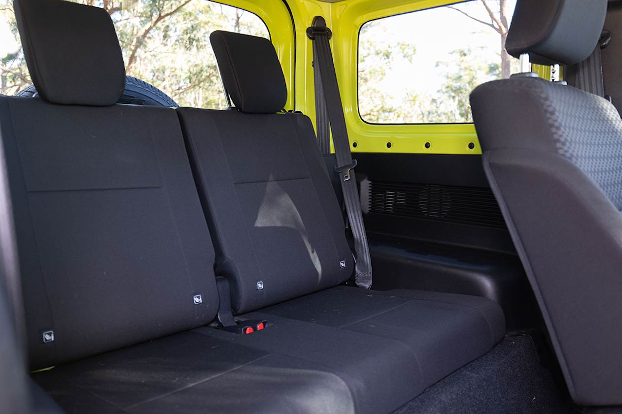 The Jimny is ideally a weekend tourer for two people; it is definitely not a long-distance tourer for four. (image: Dean McCartney)