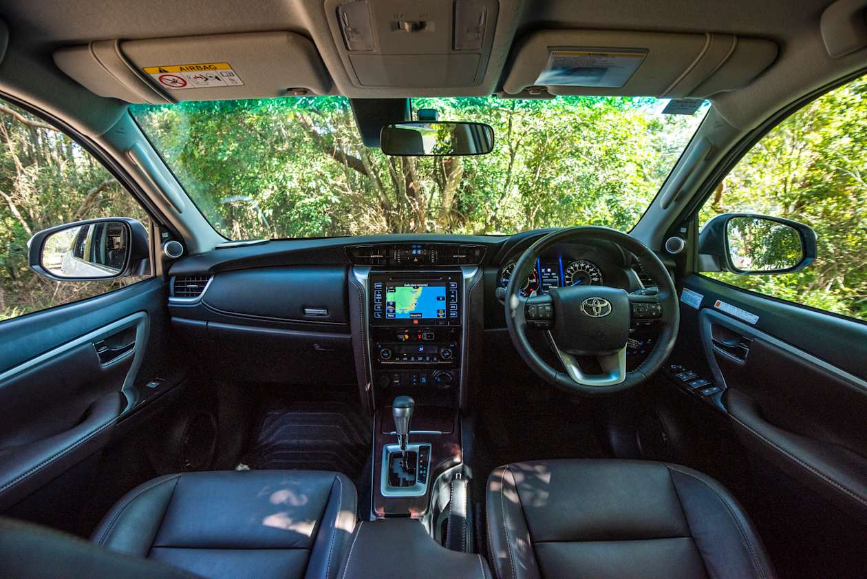 The steering was decently responsive and nicely weighted (pictured: Toyota Fortuner Crusade).