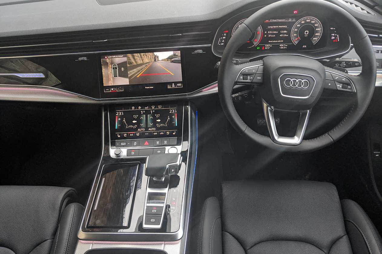 The Q8’s interior features premium materials.