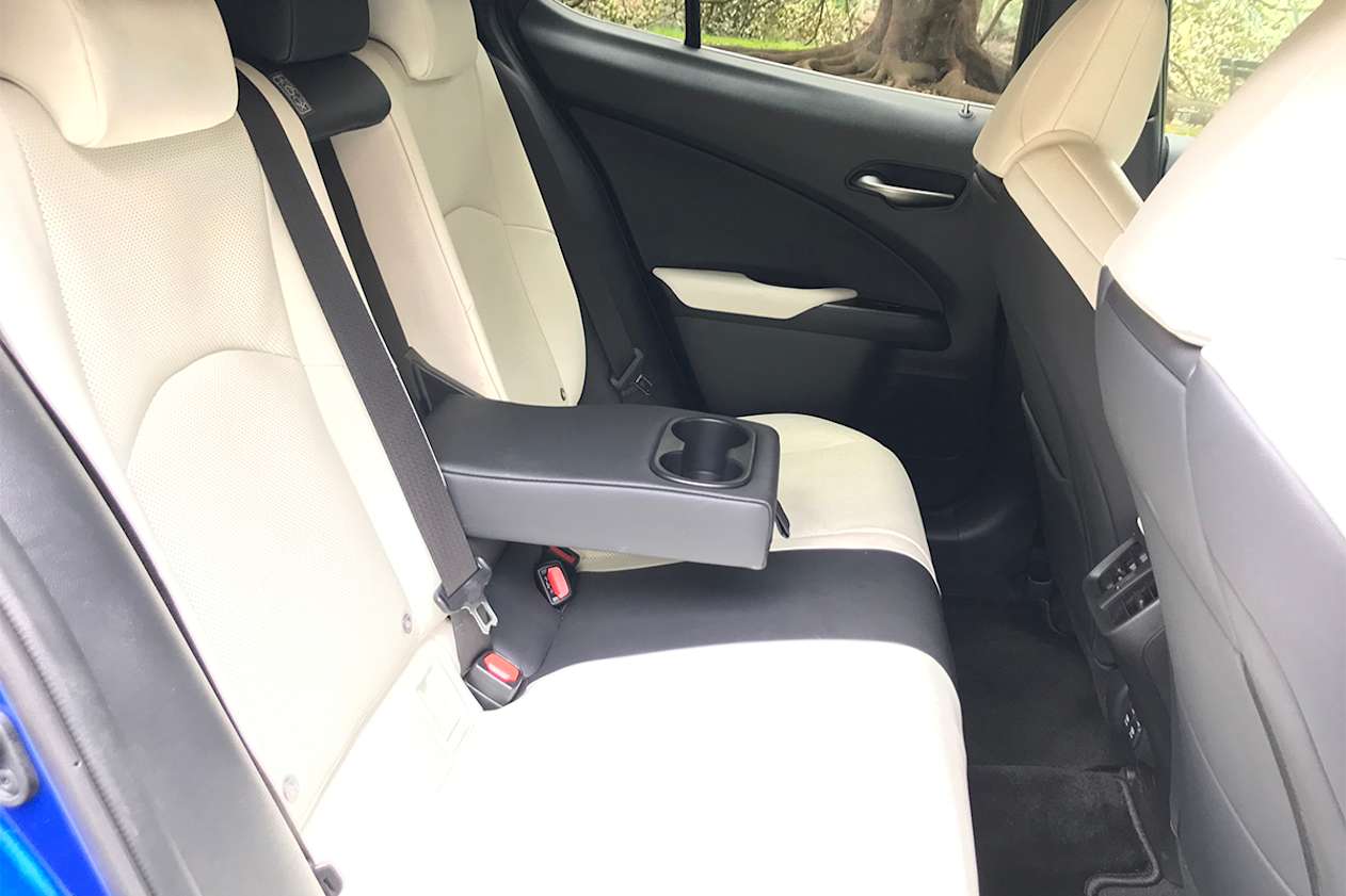 Rear headroom is good, although legroom is tight in the UX200.