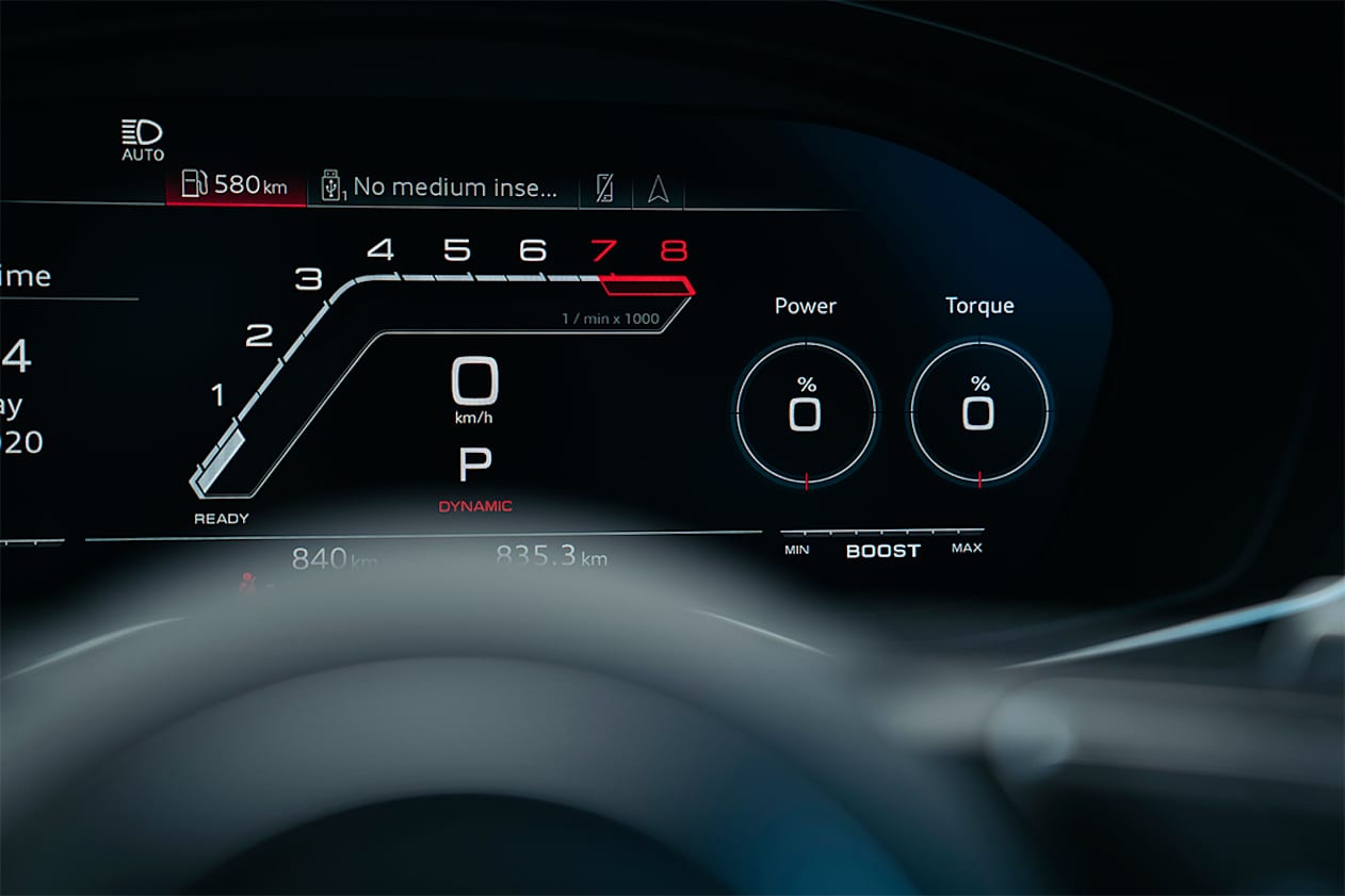 The RS5 has Audi's Virtual Cockpit. (Coupe variant pictured)