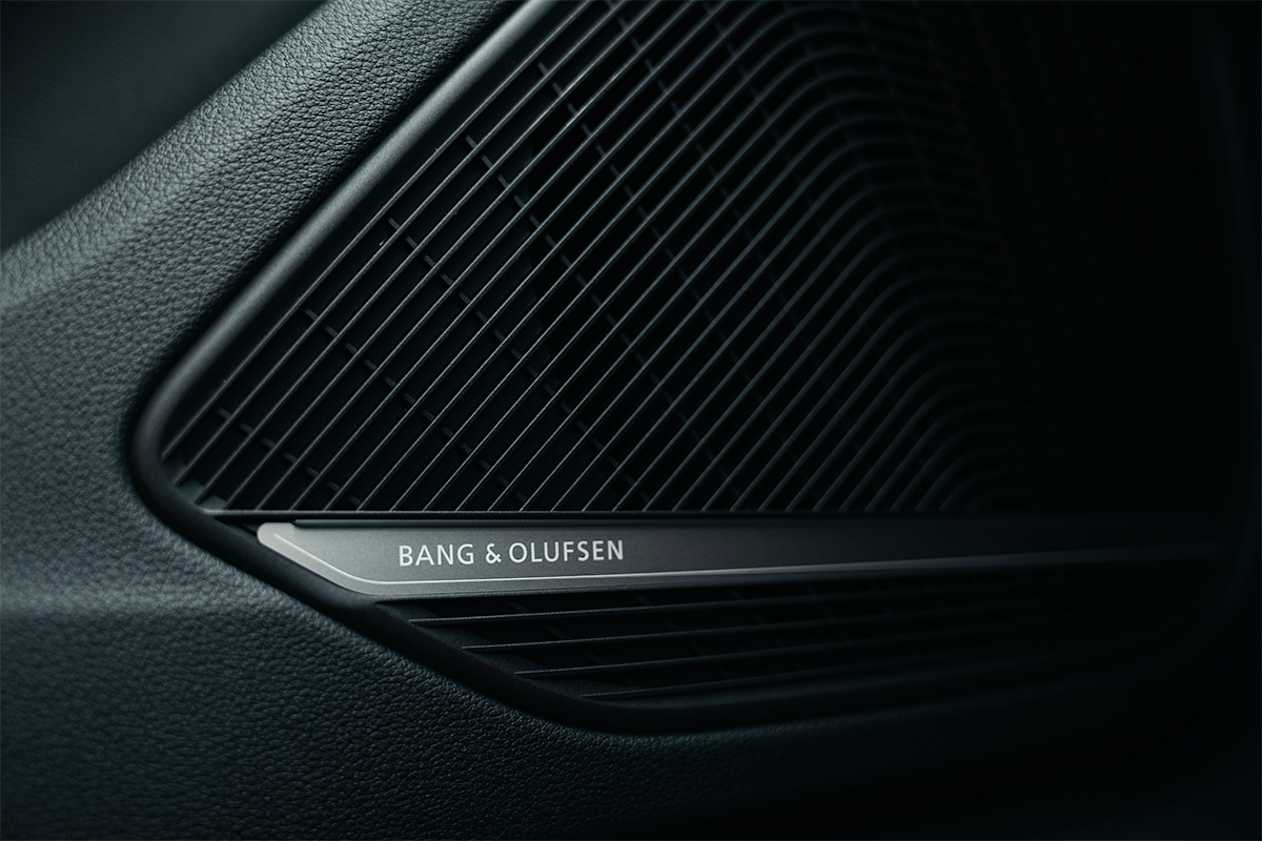 Inside is a 19-speaker Bang and Olufsen sound system. (Coupe variant pictured)